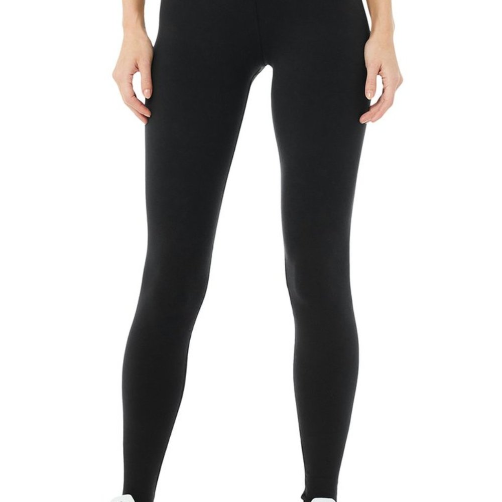 ALO Black Crackle Shinny High Waisted Leggings